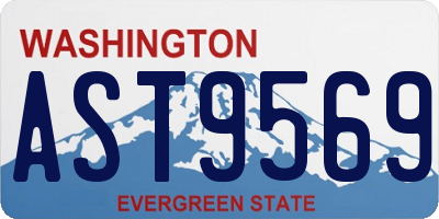 WA license plate AST9569