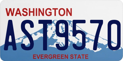 WA license plate AST9570