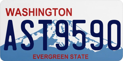 WA license plate AST9590