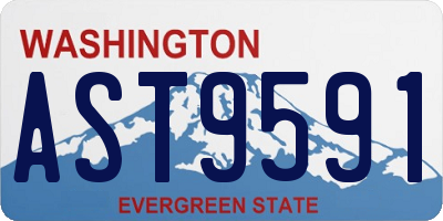 WA license plate AST9591