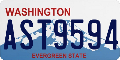 WA license plate AST9594