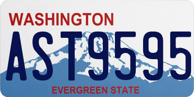 WA license plate AST9595