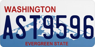 WA license plate AST9596