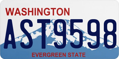 WA license plate AST9598