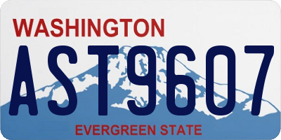 WA license plate AST9607