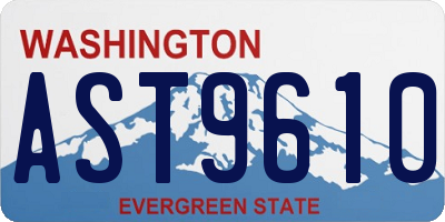 WA license plate AST9610