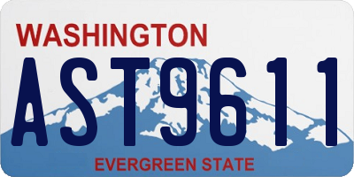WA license plate AST9611