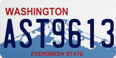 WA license plate AST9613