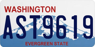 WA license plate AST9619