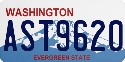 WA license plate AST9620