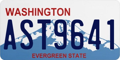 WA license plate AST9641