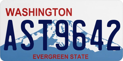 WA license plate AST9642
