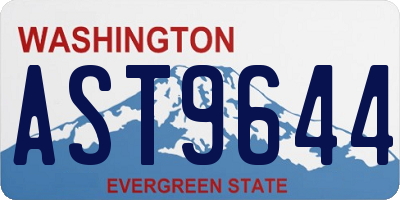 WA license plate AST9644