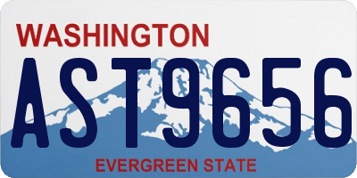 WA license plate AST9656