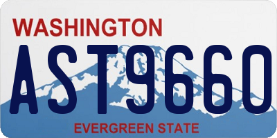 WA license plate AST9660