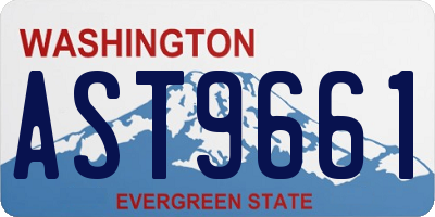 WA license plate AST9661