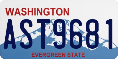 WA license plate AST9681