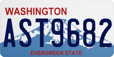 WA license plate AST9682