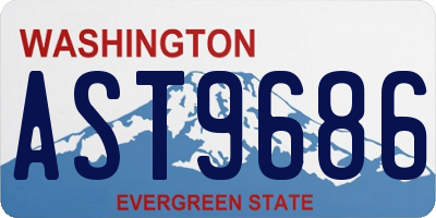 WA license plate AST9686