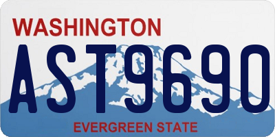 WA license plate AST9690