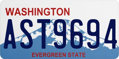 WA license plate AST9694