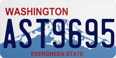 WA license plate AST9695