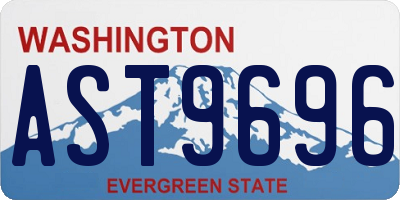 WA license plate AST9696
