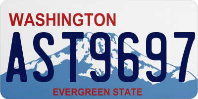 WA license plate AST9697