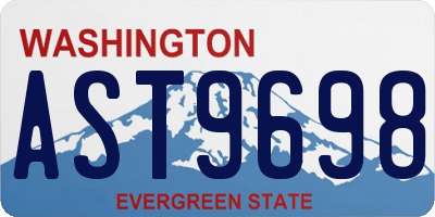 WA license plate AST9698