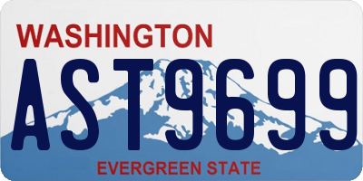 WA license plate AST9699