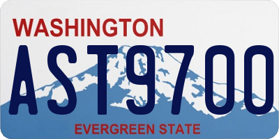 WA license plate AST9700