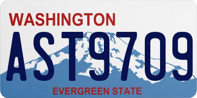 WA license plate AST9709