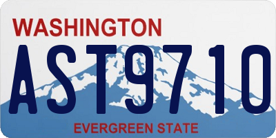 WA license plate AST9710