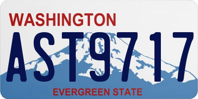 WA license plate AST9717