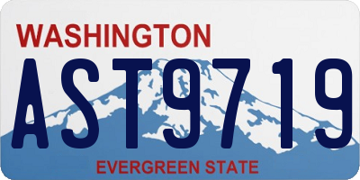 WA license plate AST9719
