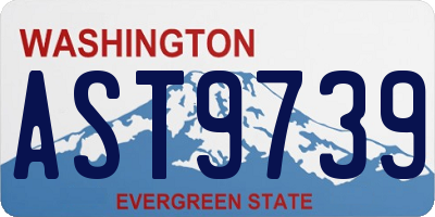 WA license plate AST9739