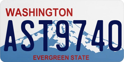 WA license plate AST9740