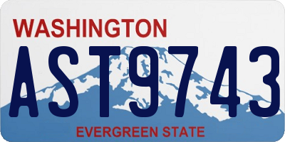 WA license plate AST9743