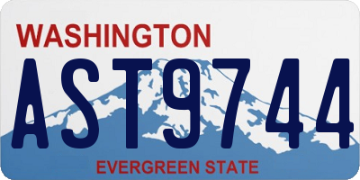 WA license plate AST9744