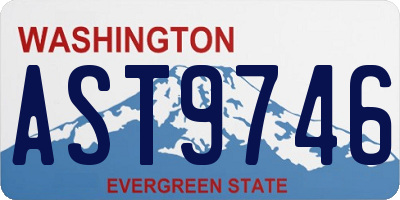 WA license plate AST9746