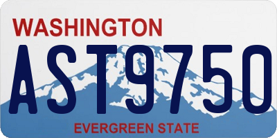 WA license plate AST9750