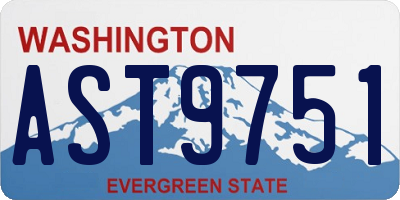 WA license plate AST9751