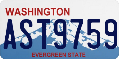 WA license plate AST9759