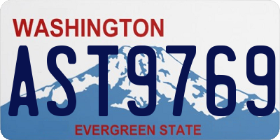 WA license plate AST9769