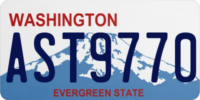 WA license plate AST9770