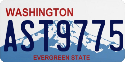 WA license plate AST9775