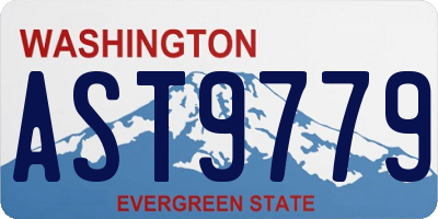 WA license plate AST9779