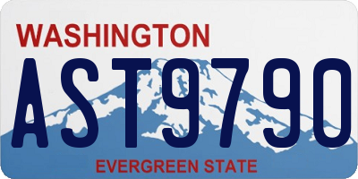 WA license plate AST9790