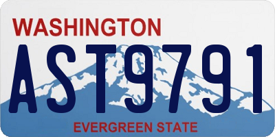 WA license plate AST9791
