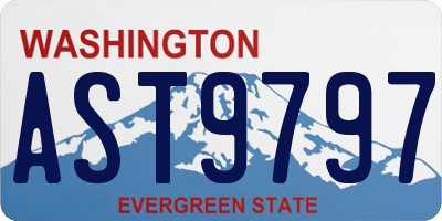 WA license plate AST9797